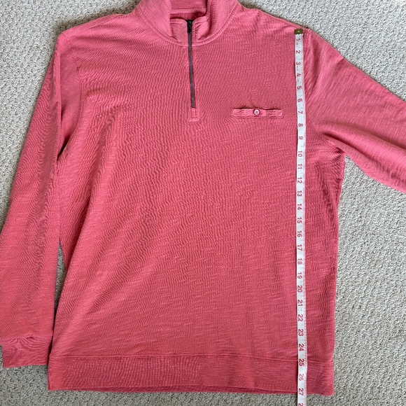 Johnnie-O Keane quarter zip pullover Large red/pink - Picture 9 of 14